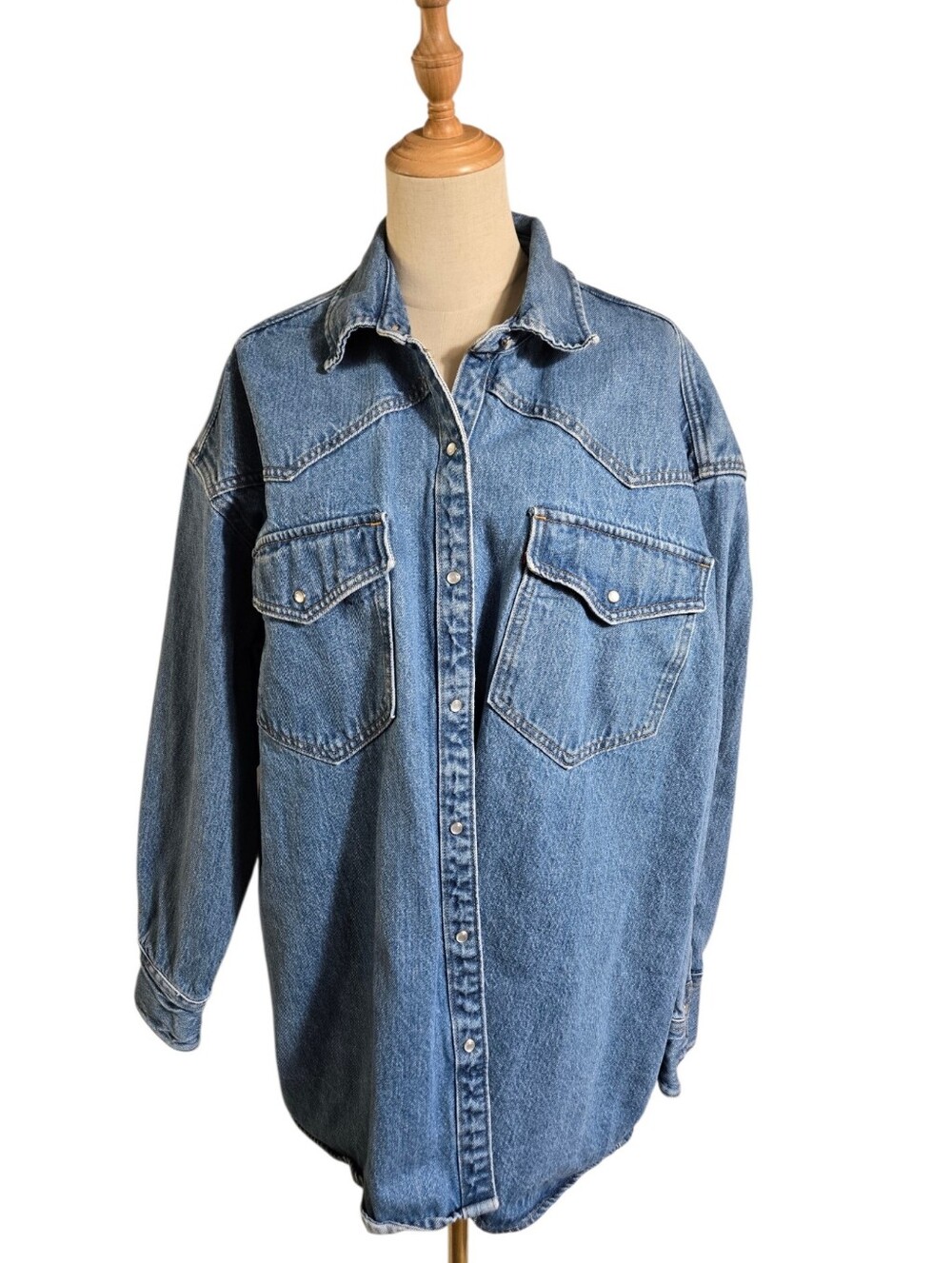 Levi's Men's Blue Denim Clasdic Snap Shirt